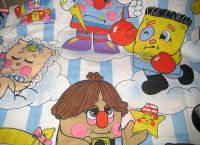 Pillow People Twin Size Bedding Flat Sheet Vintage 86